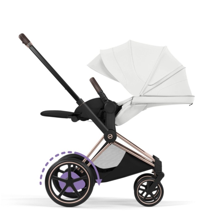 Cybex ePriam Style Collection Off White chassis Matt Balck 5.0 stroller 2 in 1