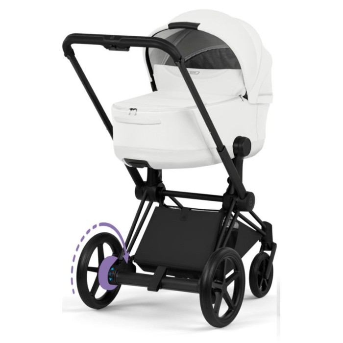 Cybex ePriam Style Collection Off White chassis Matt Balck 5.0 stroller 2 in 1