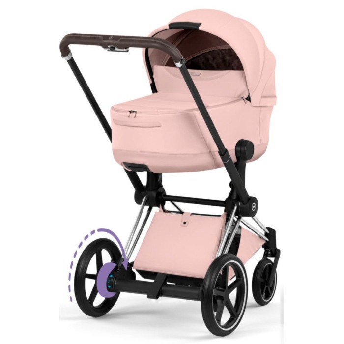 Cybex ePriam Style Collection Peach Pink chassis Chrome 5.0 stroller 2 in 1