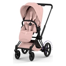 Коляска Cybex ePriam Style Collection Peach Pink шасі Matt Black 5.0