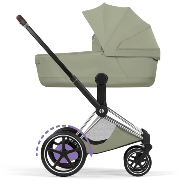 Cybex ePriam Style Collection Sage Green chassis Chrome 5.0 stroller 2 in 1