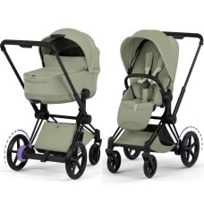 Cybex ePriam Style Collection Sage Green chassis Matt Balck 5.0 stroller 2 in 1