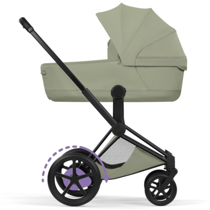 Cybex ePriam Style Collection Sage Green chassis Matt Balck 5.0 stroller 2 in 1