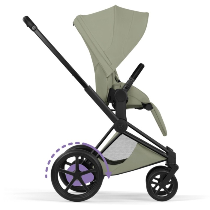 Cybex ePriam Style Collection Sage Green chassis Matt Balck 5.0 stroller 2 in 1