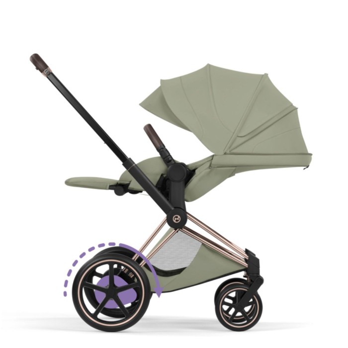 Коляска Cybex ePriam Style Collection Sage Green шасі Chrome 5.0