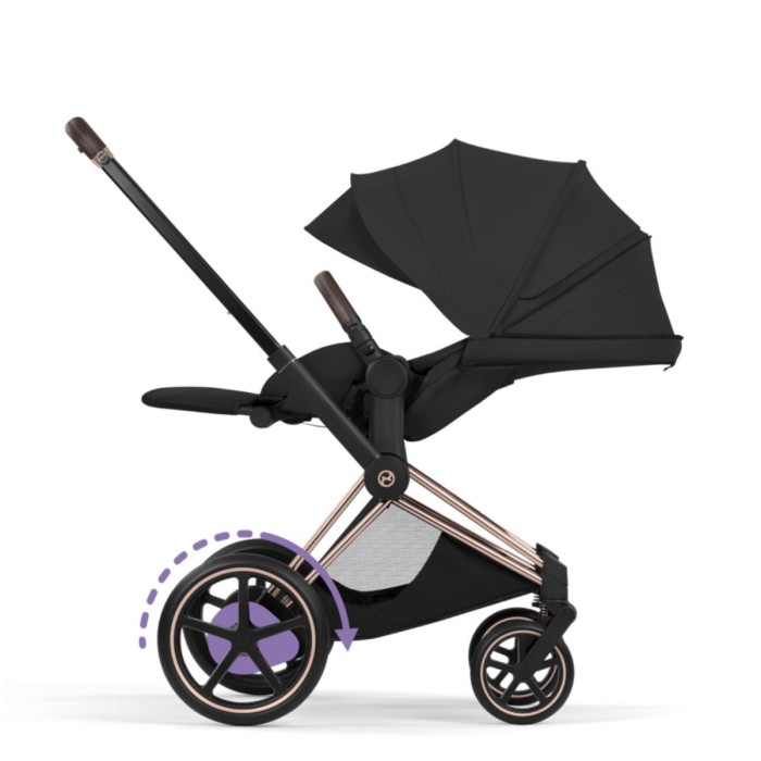 Stroller Cybex ePriam 2 in 1 Style Collection Sepia Black chassis Chrome 5.0 with electric drive