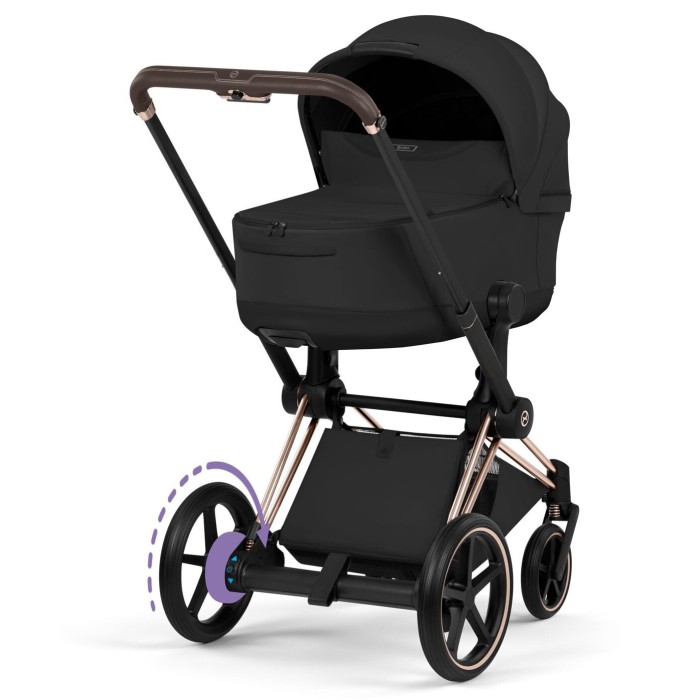 Cybex ePriam Style Collection Sepia Black chassis Rosegold 5.0 stroller 2 in 1