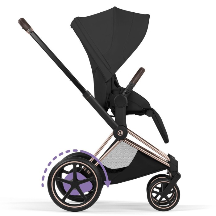 Cybex ePriam Style Collection Sepia Black chassis Rosegold 5.0 stroller 2 in 1