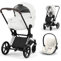 Cybex Priam 3 в 1 Off White Style Collection шасі Chrome 5.0 автокрісло Cloud T plus