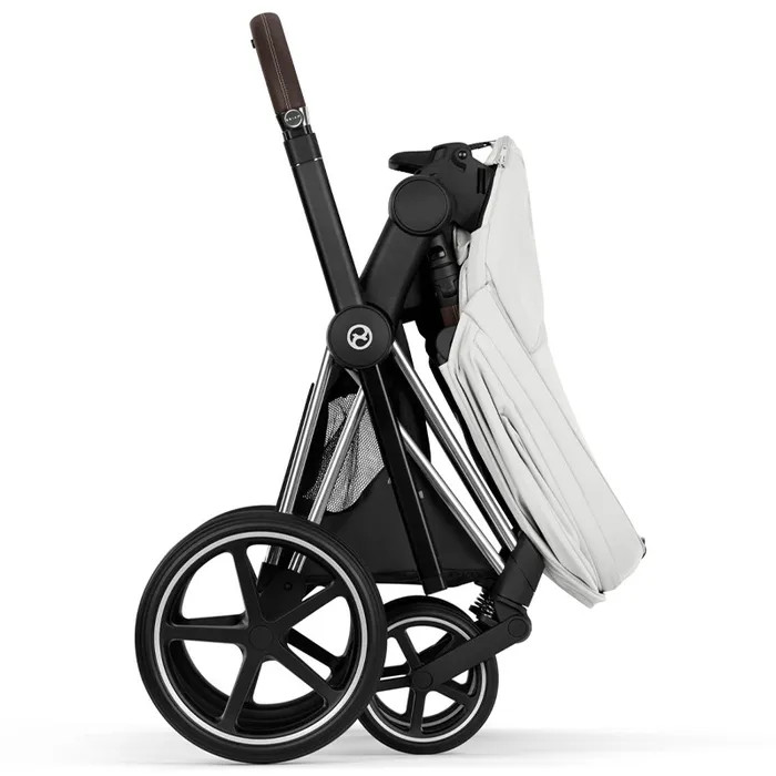 Cybex ePriam Style Collection Off White chassis Chrome 5.0 stroller 2 in 1