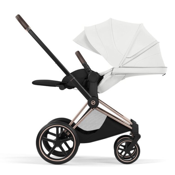 Cybex Priam 3 in 1 Off White Style Collection chassis Rosegold 5.0 car seat Cloud T plus