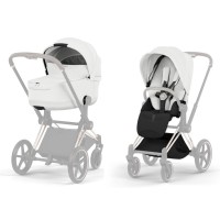 Cybex Priam Style Collection 5.0 stroller 2 in 1 Off White chassis Chrome