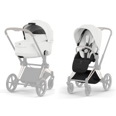 Cybex Priam Style Collection 5.0 stroller 2 in 1 Off White chassis Chrome