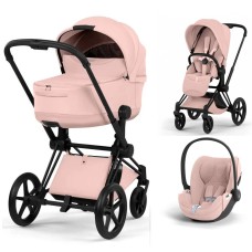 Cybex Priam 3 in 1 Peach Pink Style Collection chassis Matt Balck 5.0 car seat Cloud T plus