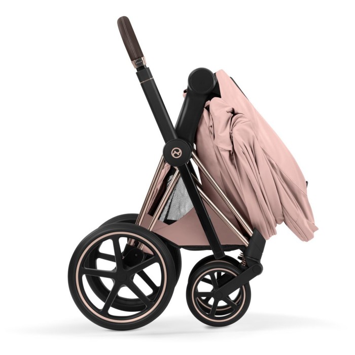 Cybex ePriam Style Collection Peach Pink chassis Chrome 5.0 stroller 2 in 1