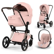 Cybex Priam 3 in 1 Peach Pink Style Collection chassis Rosegold 5.0 car seat Cloud T plus
