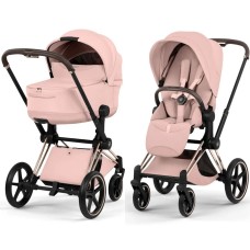 Cybex Priam Style Collection 5.0 stroller 2 in 1 Peach Pink chassis Rosegold