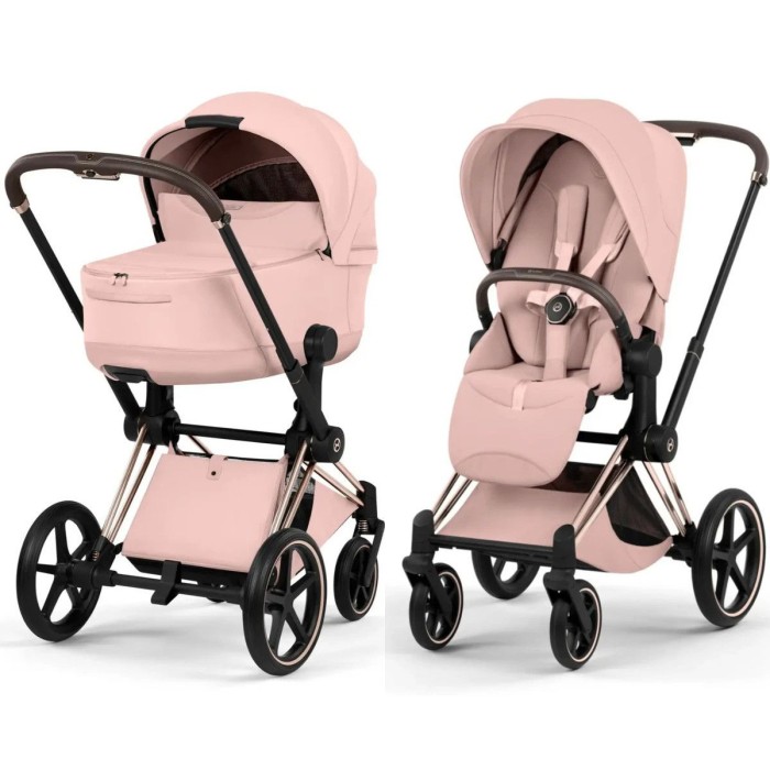 Cybex Priam Style Collection 5.0 stroller 2 in 1 Peach Pink chassis Rosegold