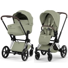 Cybex Priam Style Collection 5.0 stroller 2 in 1 Sage Green chassis Chrome