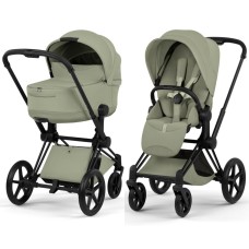 Cybex Priam Style Collection 5.0 stroller 2 in 1 Sage Green chassis Matt Black