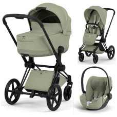 Cybex Priam 3 in 1 Sage Green Style Collection chassis Matt Balck 5.0 car seat Cloud T plus