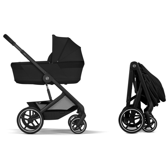 Коляска Cybex Balios S Lux Taupe 2 в 1 Moon Black (люлька складана)