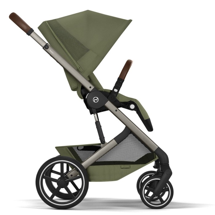 Коляска Cybex Balios S Lux Taupe 2 в 1 Moss Green (люлька складана)
