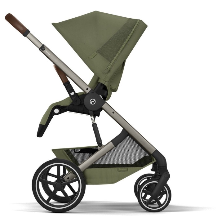 Коляска Cybex Balios S Lux Taupe 2 в 1 Moss Green (люлька складана)