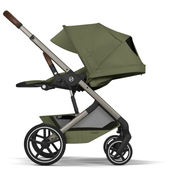 Коляска Cybex Balios S Lux Taupe 2 в 1 Moss Green (люлька складана)