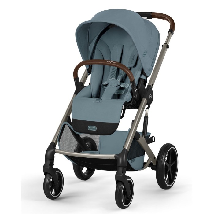 Коляска Cybex Balios S Lux Taupe 2 в 1 Stormy Blue (люлька складана)