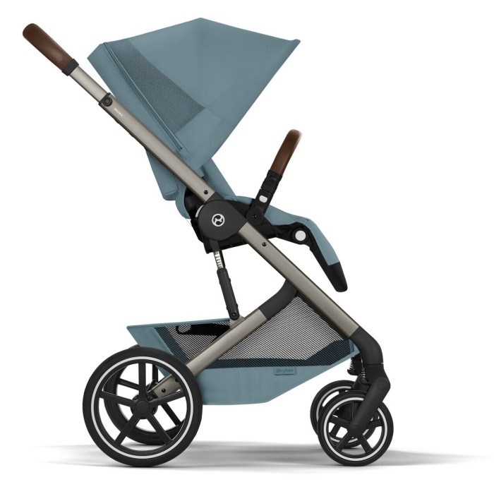 Коляска Cybex Balios S Lux Taupe 2 в 1 Stormy Blue (люлька складана)