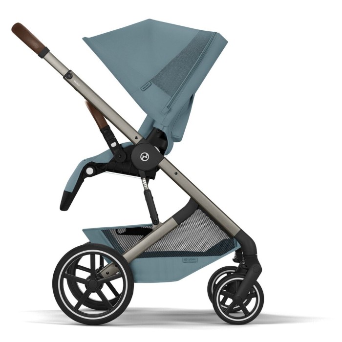 Коляска Cybex Balios S Lux Taupe 2 в 1 Stormy Blue (люлька складана)