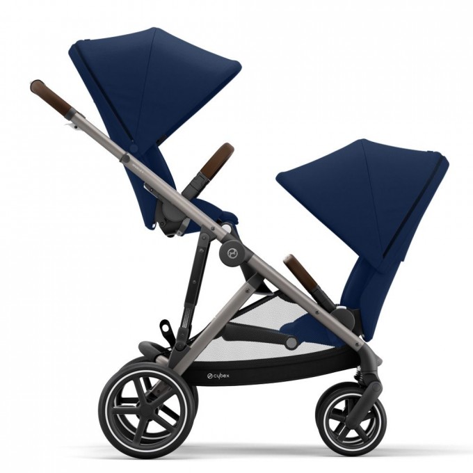 Stroller for twins Cybex Gazelle S Taupe Navy Blue