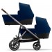 Stroller for twins Cybex Gazelle S Taupe 2 in 1 Navy Blue