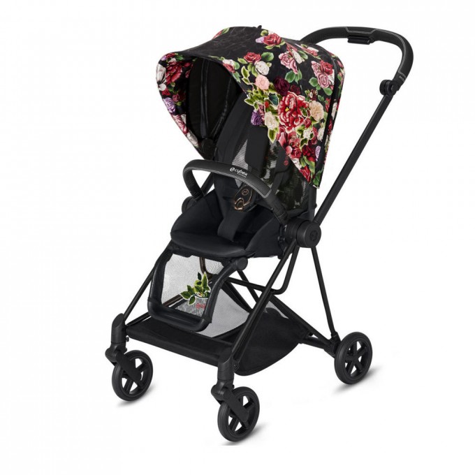 Stroller Cybex Mios Spring Blossom Dark chassis Matt Black