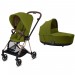Stroller Cybex Mios 2 in 1 Khaki Green chassis Rosegold