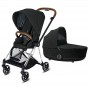 Stroller Cybex Mios 2 in 1 Deep Black chassis Chrome Brown