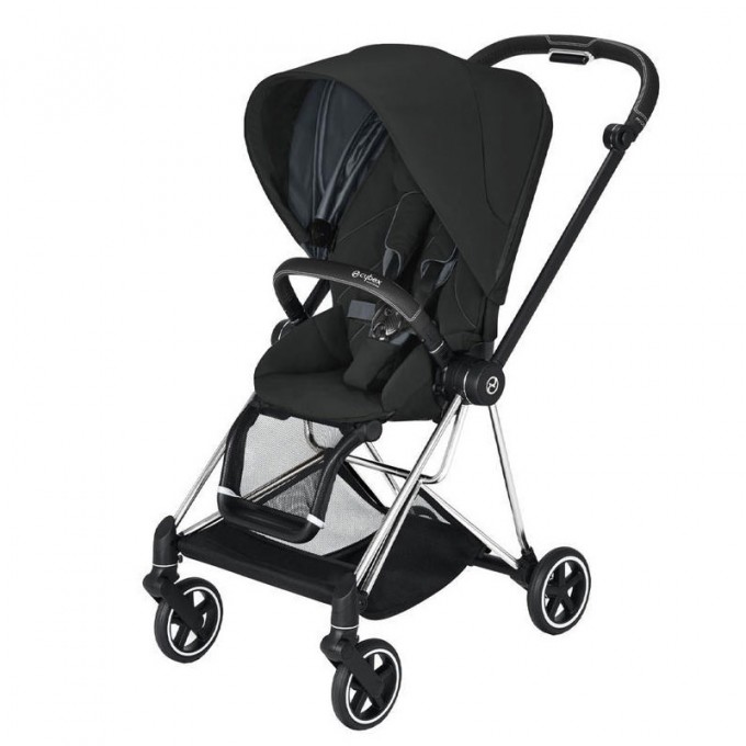 Прогулянкова коляска Cybex Mios Deep Black шасі Chrome Black
