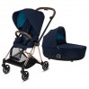 Stroller Cybex Mios 2 in 1 Nautical Blue chassis Rosegold