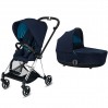 Stroller Cybex Mios 2 in 1 Nautical Blue chassis Chrome Black