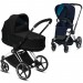 Cybex Priam 2 in 1 Deep Black navy chassis Chrome Black