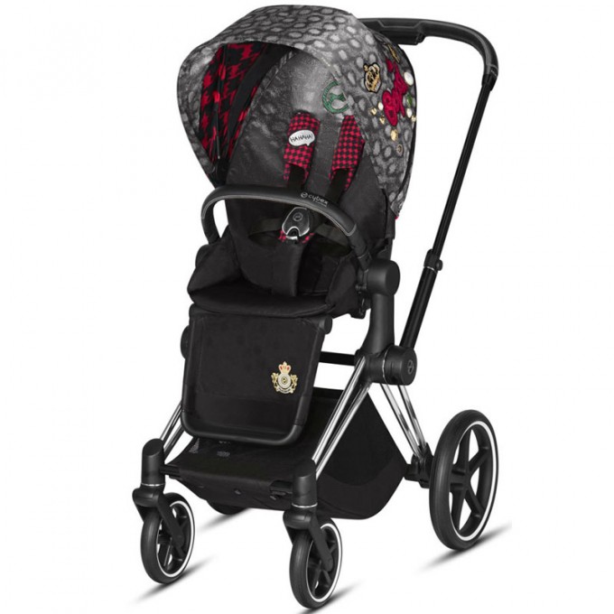 Stroller Cybex Priam 2 in 1 Rebellious chassis Chrome Black