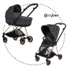 Stroller Cybex Mios 2 in 1 Simply Flowers Grey chassis rose gold