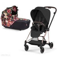 Cybex Mios люлька Blossom Dark 4.0 прогулянка Style Collection Sepia Black 5.0 коляска 2 в 1 шасі Rosegold