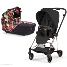 Cybex Mios люлька Blossom Dark 4.0 прогулянка Style Collection Sepia Black 5.0 коляска 2 в 1 шасі Rosegold