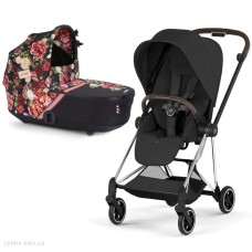 Cybex Mios люлька Blossom Dark 4.0 прогулянка Style Collection Sepia Black 5.0 коляска 2 в 1 шасі Chrome