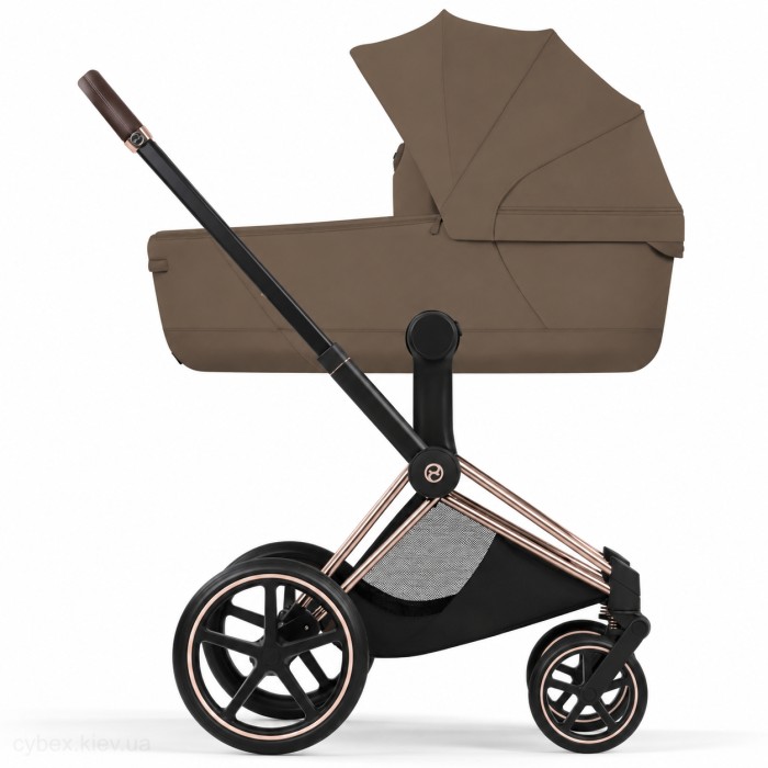 Cybex Priam Style Collection 5.0 люлька Coconut Brown + шасі Rosegold