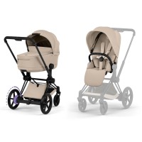 Cybex e-Priam 2 in 1 Stroller сomfort сollection Cozy Beige Matt Black 5.0 сhassis with Electric Drive