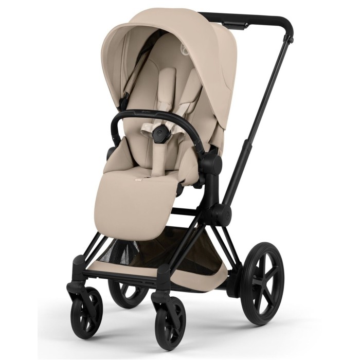 Cybex e-Priam 2 in 1 Stroller сomfort сollection Cozy Beige Matt Black 5.0 сhassis with Electric Drive