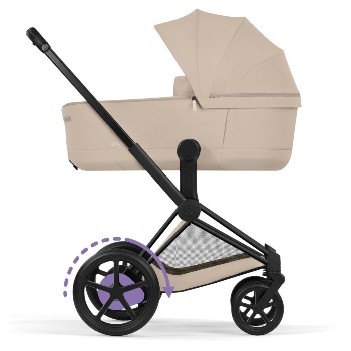 Cybex e-Priam 2 in 1 Stroller сomfort сollection Cozy Beige Matt Black 5.0 сhassis with Electric Drive